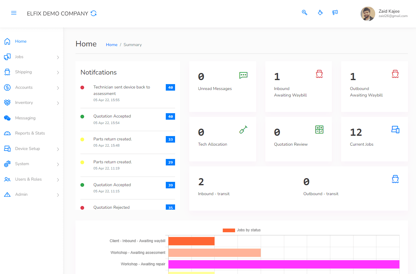 ERP system